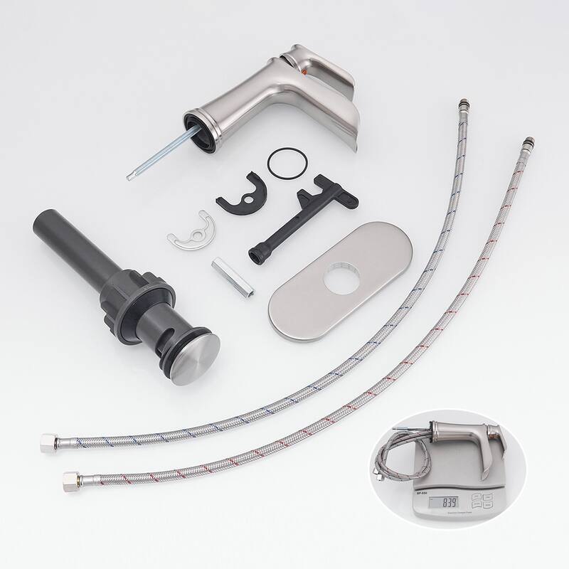 Topcraft Single Handle Waterfall Bathroom Faucet with Baseplate