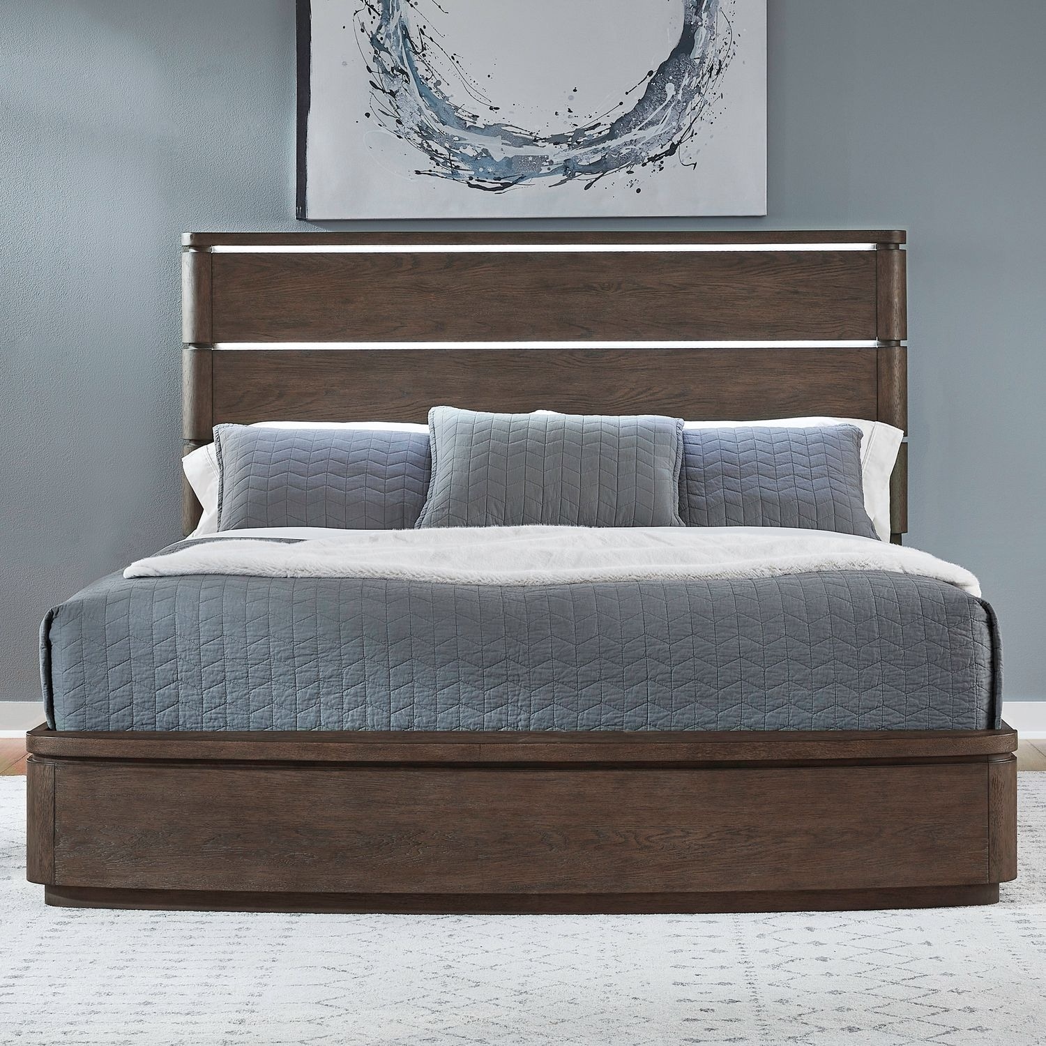 Liberty Furniture Cascade Falls LED Panel Bed - California King, King, Queen