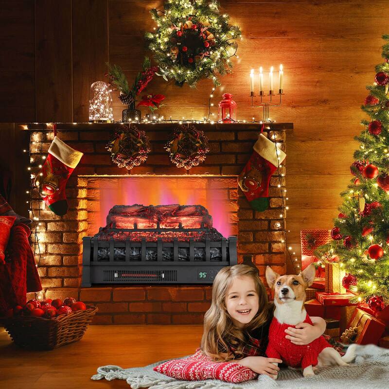 Costway 23 Inch Electric Fireplace Heater Fireplace Logs Inserts - See Details
