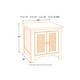 preview thumbnail 5 of 3, Signature Design by Ashley Wystfield Ivory and Brown Pine Wood End Table