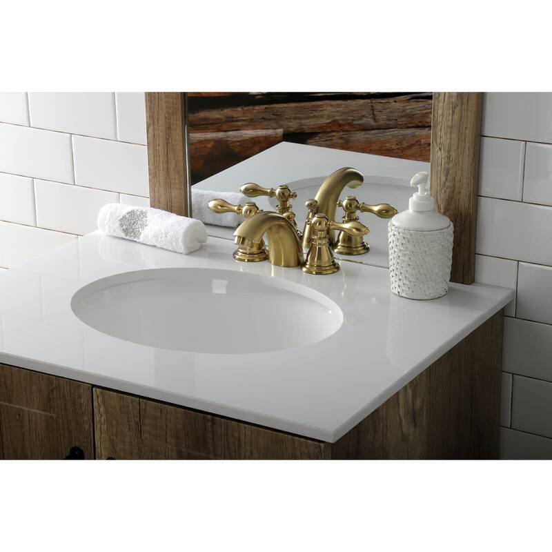 Kingston Brass American Classic 1.2 GPM Widespread Bathroom Faucet - Brushed Brass