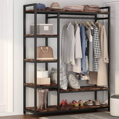 Freestanding Closet Organizer with Shelves