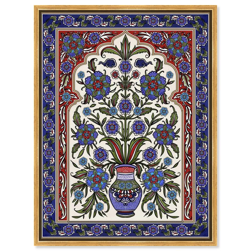 Royal Vase Bloom Canvas by Art Remedy - Gold - 20" x 24"
