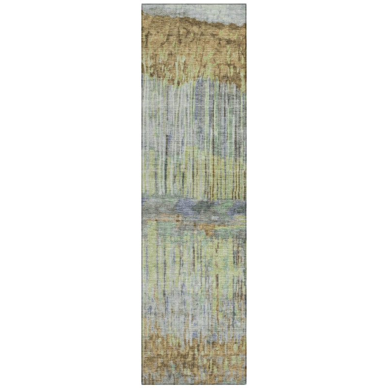 Machine Washable Indoor/ Outdoor Modern Ombre Chantille Rug