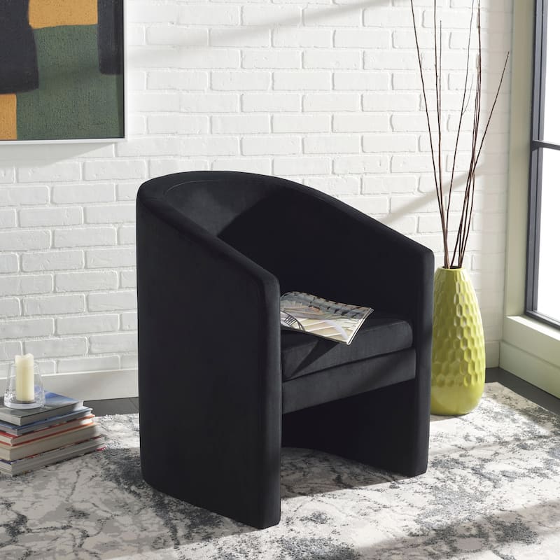 SAFAVIEH Theodosia Barrel Back Accent Chair (Fully Assembled) - W24" x D24" x H30" - 24Wx24Dx30H