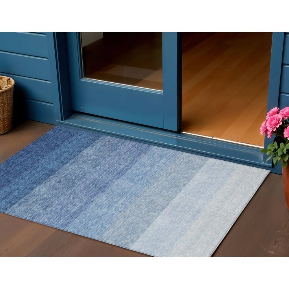 HomeRoots Ombre Transitional Rectangle Outdoor Rug