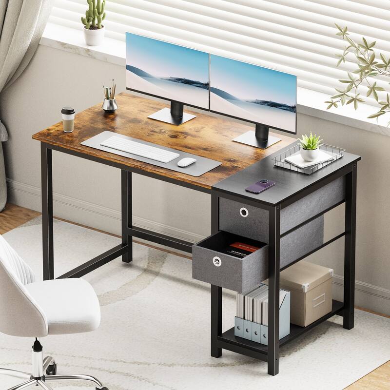 Modern Computer Office Desk with 2 Storage Drawers