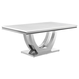 Kerwin Rectangular 71-inch Sinterd Stone Top Dining Table White