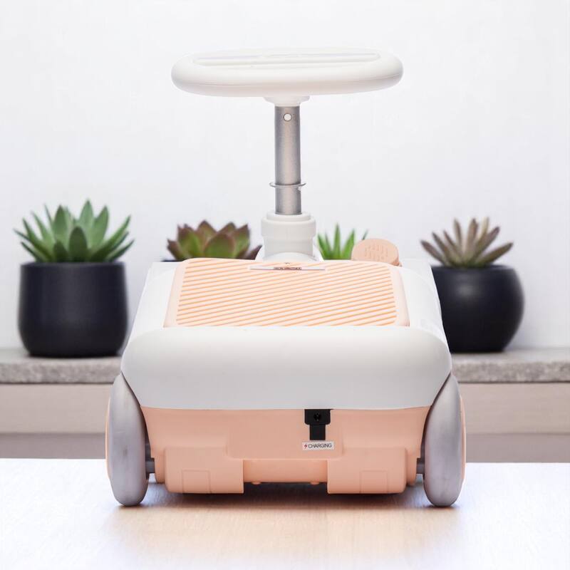 12V Electric Ride-On Cleaning Car for Kids with Mopping Function, Music, Lights, Retractable Body - Toddler Cleaning Vehicle