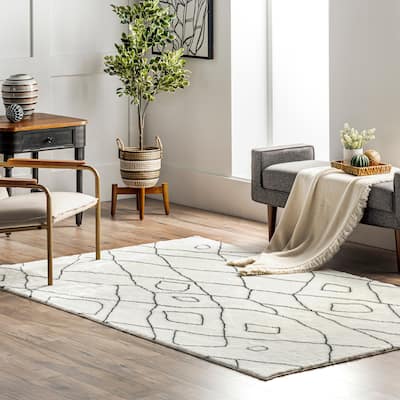 Nuloom Sammie SuperiorWash Abstract Boho Machine Washable Shag Area Rug