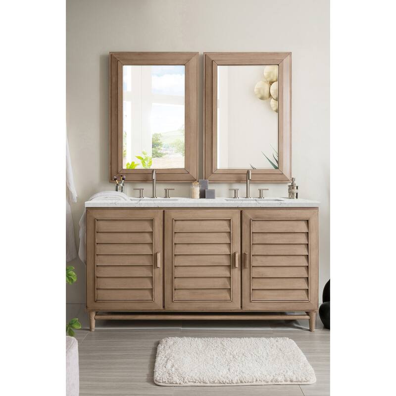James Martin Vanities 620-V60D-FEJP Portland 60" Free Standing Double
