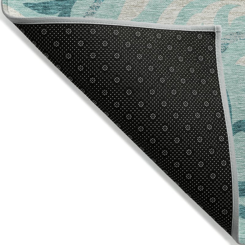 HomeRoots Floral Transitional Rectangle Outdoor Rug