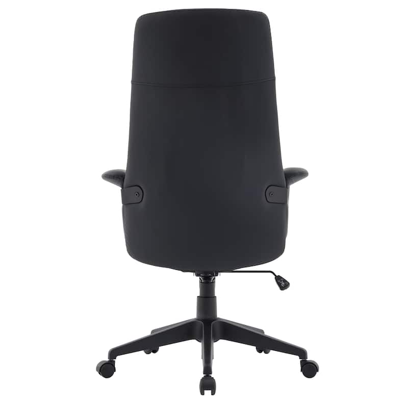Infini Ergonomic Modern High Back Leather Executive Office Chair with Adjustable Height, Swivel, Padded Armrests & Iron Base