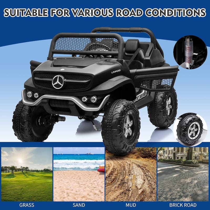 24V Ride On Truck Car for Kids 2 Seater Licensed Mercedes Benz Toddles Electric Car