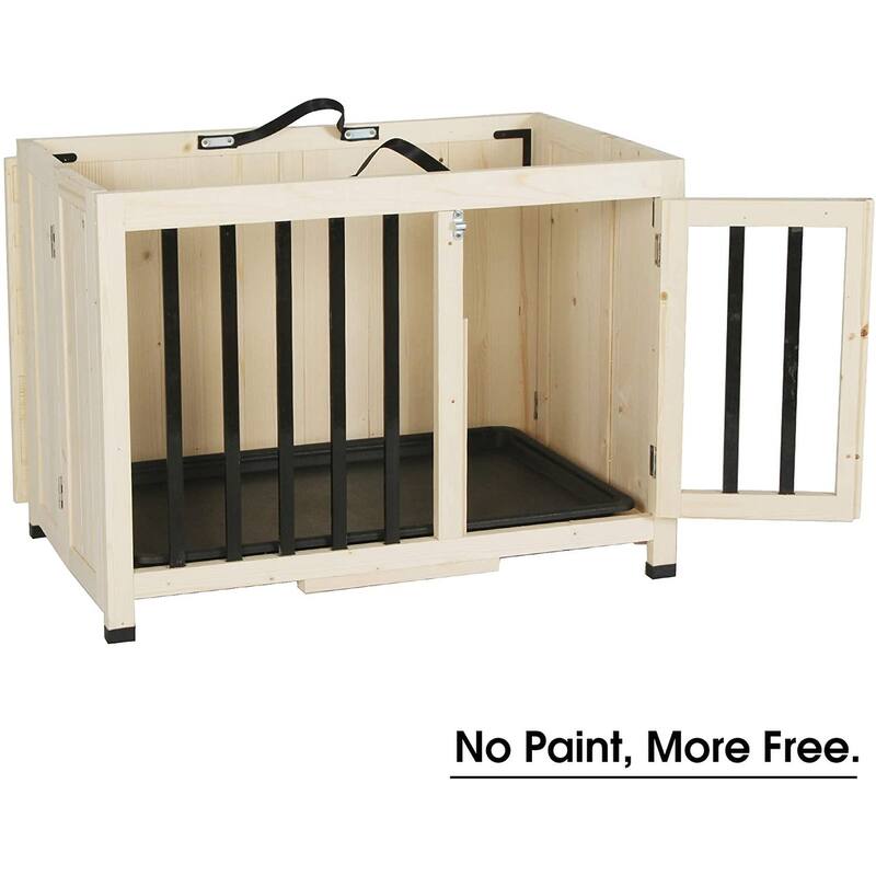 Lovupet Wooden Portable Foldable Pet Crate Indoor Outdoor Dog Kennel