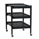 preview thumbnail 6 of 4, Rubberwood 3-Tier Bar Cart on Casters with Removable Tray/Shelf - 18.5"L x 23.62"W x 26.38"H