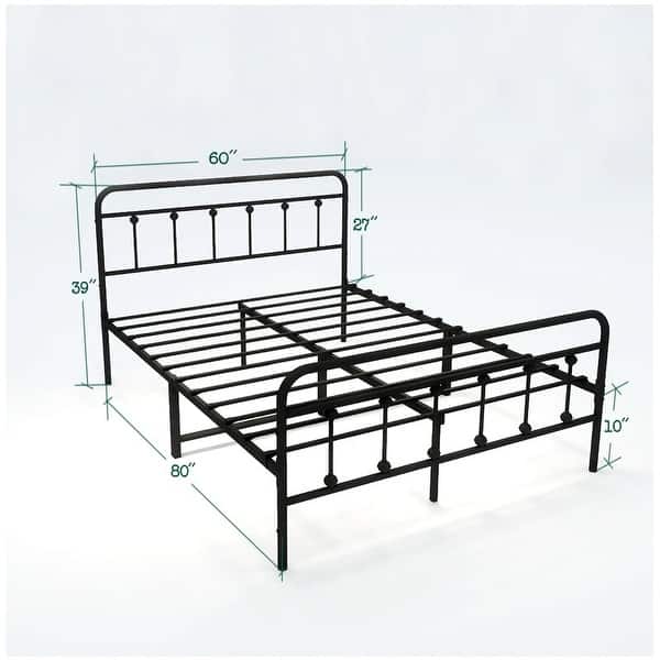 Classic Iron Metal Pipe Platform Bed Frame Bed Bath & Beyond 35439407