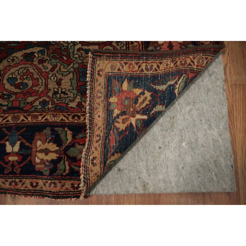 Hand Knotted Oriental 100% Wool Carpet Traditional Floral Navy Blue & Blues Bakhtiari Area Rug - 6' 6'' X 5' 2''