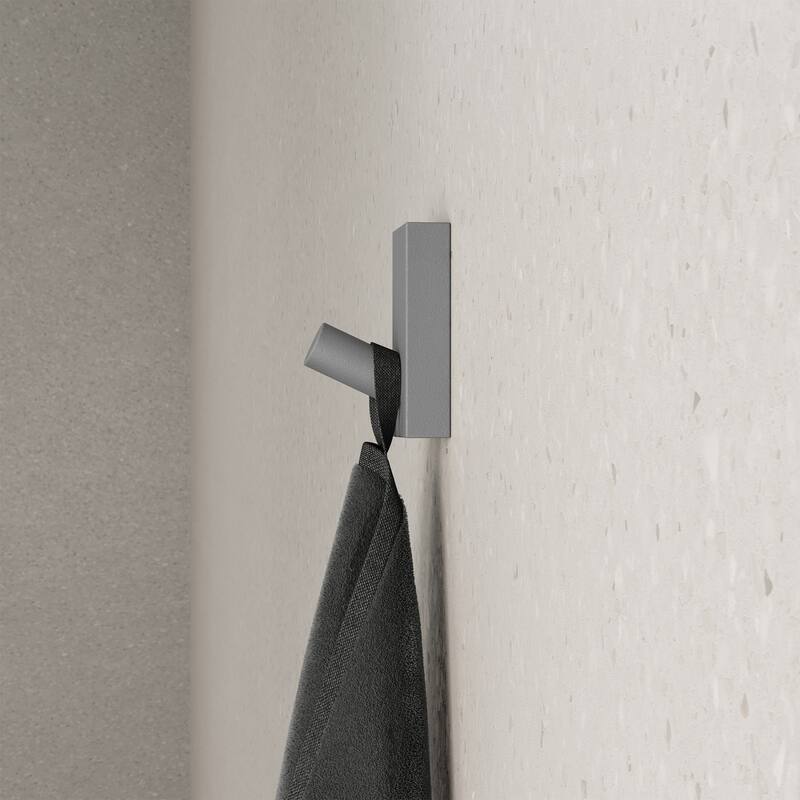 Monaco Concrete Bathroom Robe Hook In Gray