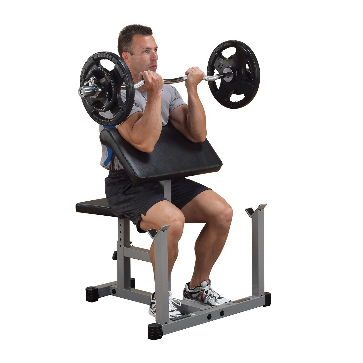 Shop Body Solid Powerline Preacher Curl Bench Metal Free