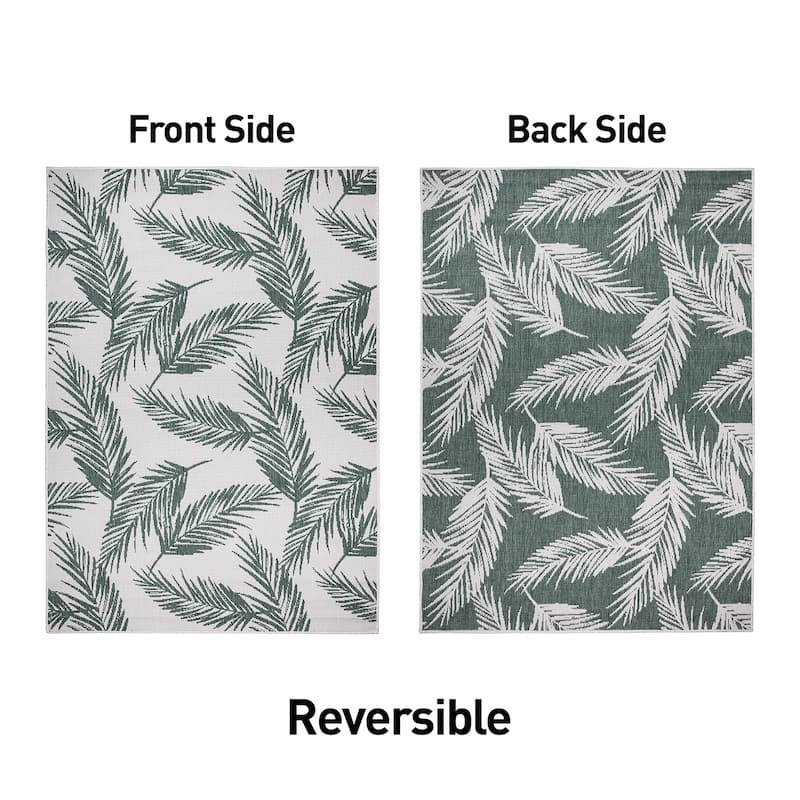 World Rug Gallery Nature Inspired Floral Indoor/Outdoor Area Rug