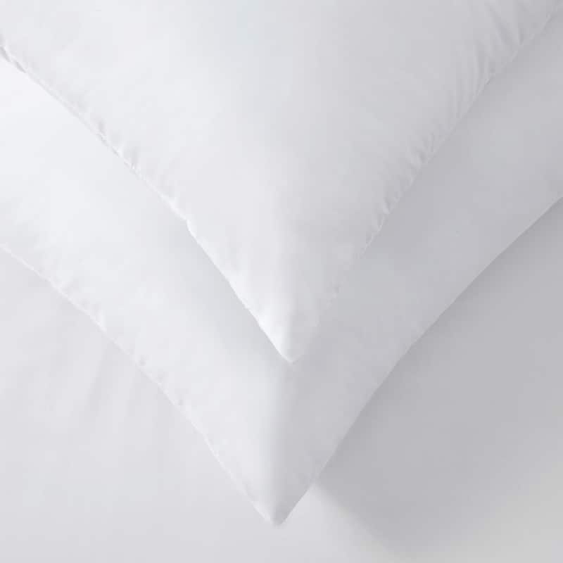 Medium-Firm Premium Soft Down Fiber Bed Pillows Set of 2 - White