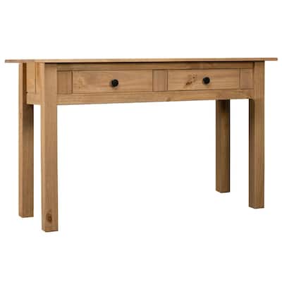 vidaXL Console Table Entryway Table Side Table Solid Pine Wood Panama Range - 43.3" x 15.7" x 28.3"