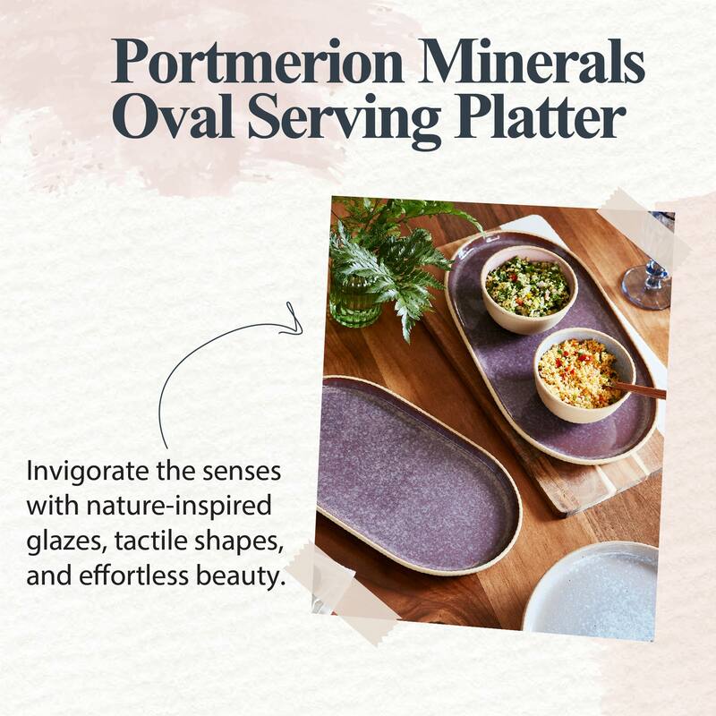 Portmeirion Minerals Oval Platter Amethyst