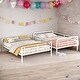 preview thumbnail 2 of 8, Full XL Over Queen Metal Bunk Bed,Crafted For Safety,Save Space or Split Into 2 Beds,Easy Assembly,White