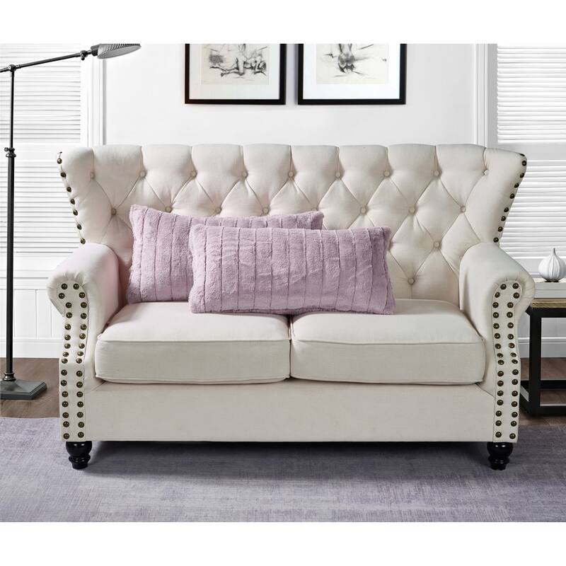 Supermink Soft Solid Throw Pillow Covers Set of 2, NO INSERT - 14'' x 26'' - Burnished Lilac