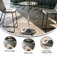 preview thumbnail 4 of 7, 23.5" Round Adjustable Height Glass Table (Adjustable Range 33.5" - 41")
