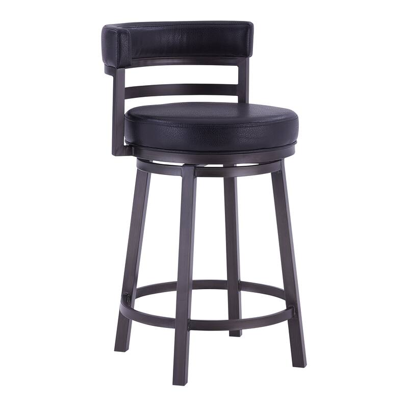 Madrid Upholstered Bar or Counter Height Swivel Barstool