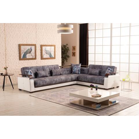 Regina Fabric Sleeper Sectional Sofa