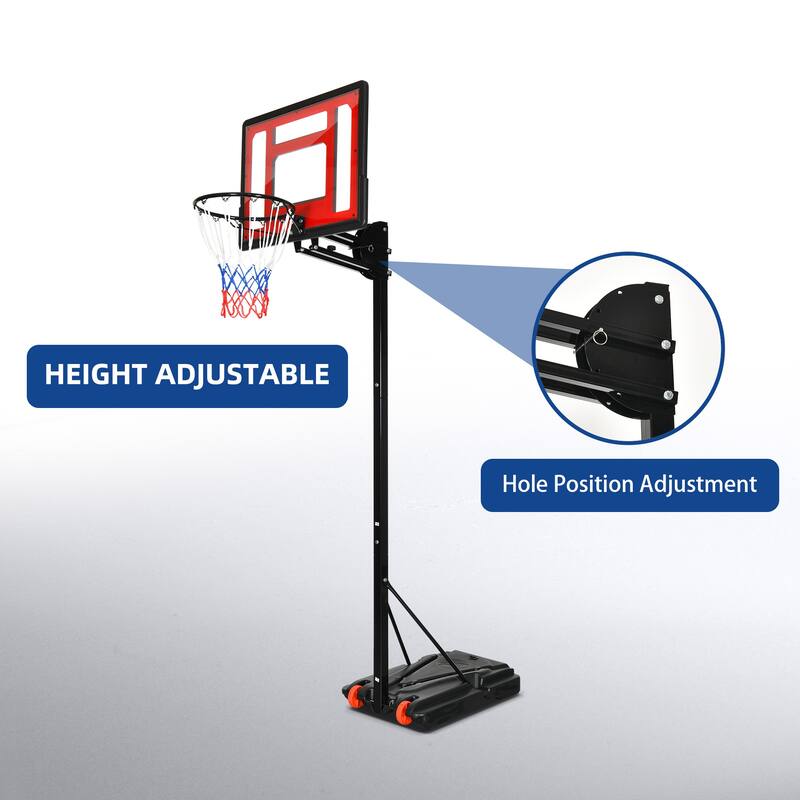 Moasis Adjustable Height Portable Basketball Hoop Stand 4.1-5.7ft/3.4-8.5ft