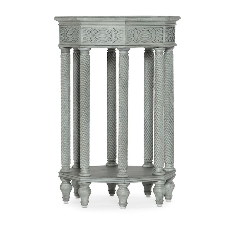 Hooker Furniture 6750-50002 Charleston 16" Wide Wood Top Cherry Table - Waterscape Blue