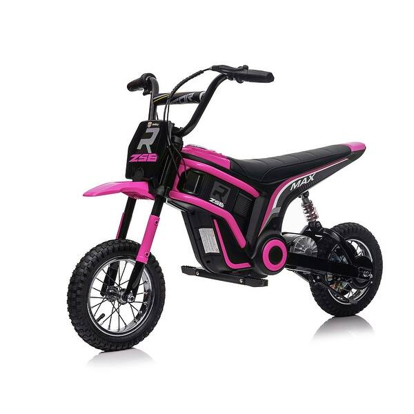 slide 2 of 63, 24V14ah Kids Ride On 24V Electric Toy Motocross Motorcycle Dirt Bike-XXL large,Speeds up to 14.29MPH,Dual Suspension Pink