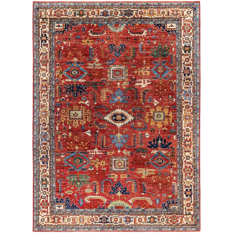 Serapi One-of-a-Kind Hand-Knotted Area Rug - Red - 10' 2" x 13' 11"