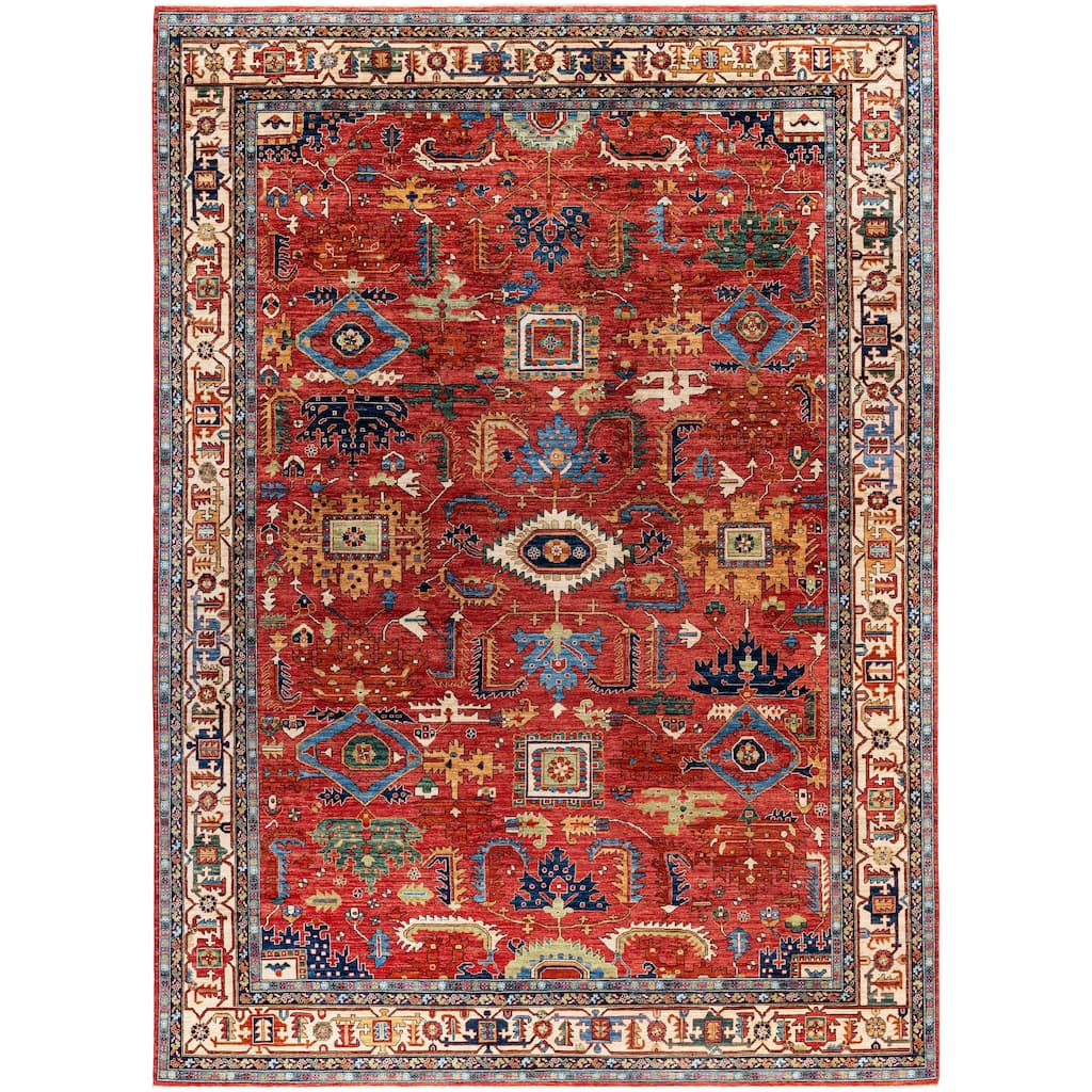 Serapi One-of-a-Kind Hand-Knotted Area Rug - Red - 10' 2" x 13' 11"