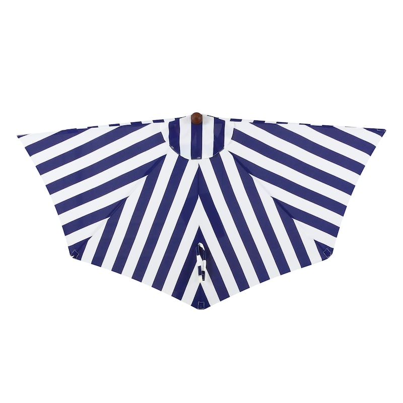 9ft Half Market Umbrella, Scalloped, Crank, Tilt, UV, by JONATHAN Y
