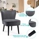 preview thumbnail 8 of 31, Costway Set of 2 Armless Accent Chair Upholstered Leisure Chair Single - 23'' x 27.5'' x 30''