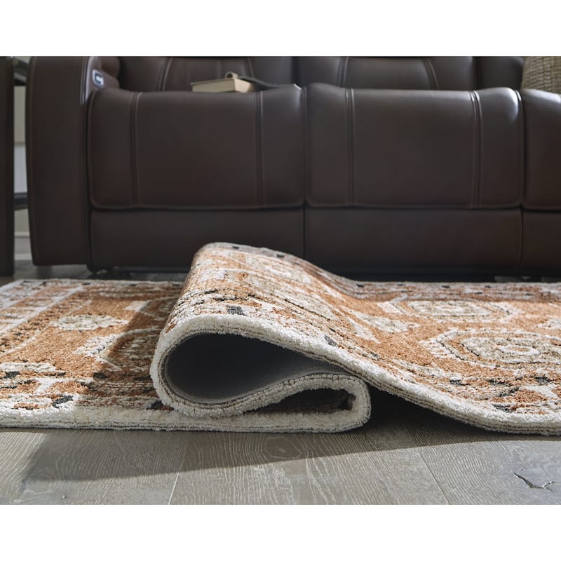 Signature Design by Ashley Qaabiz Brown/Black Area Rug