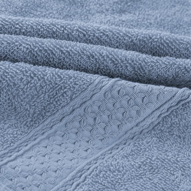 Cotton Dish Clothes, Thick and Absorbent Kitchen Towels, Plain Towels, 13 X13 Inches - Blue Gray