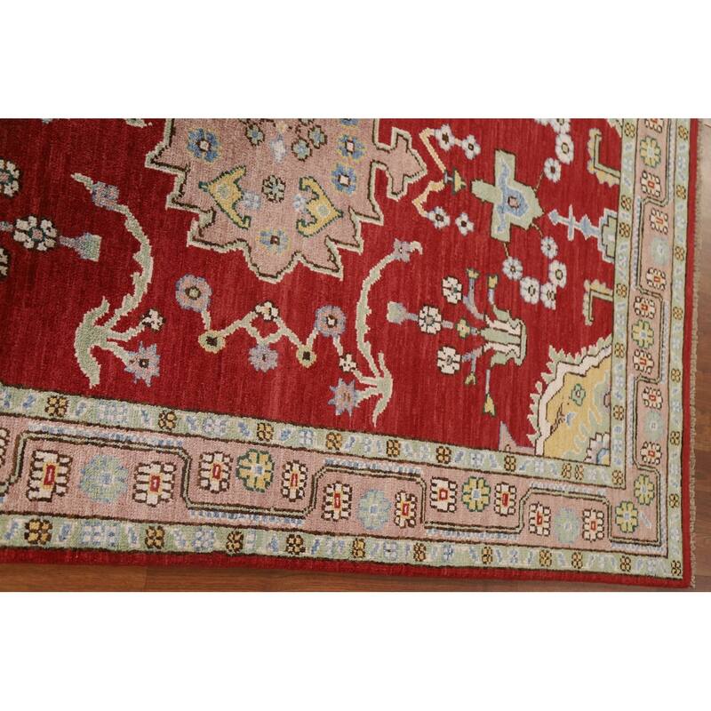 Oushak Turkish Area Rug Hand-knotted Wool Carpet - 4'6"x 6'1"