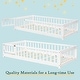 preview thumbnail 58 of 78, Twin/Full/Queen Size Floor Bed with Safety Guardrails, Toddler Floor Bed for Girls and Boys