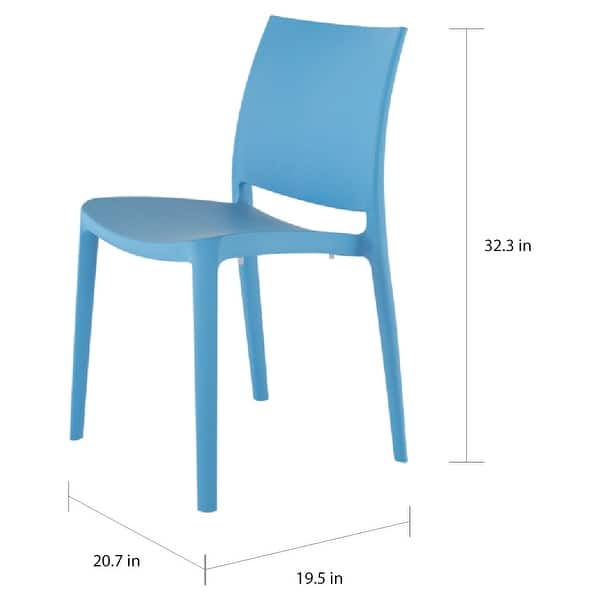Sensilla Resin All-Weather Stackable Dining Chair (Set of 4)