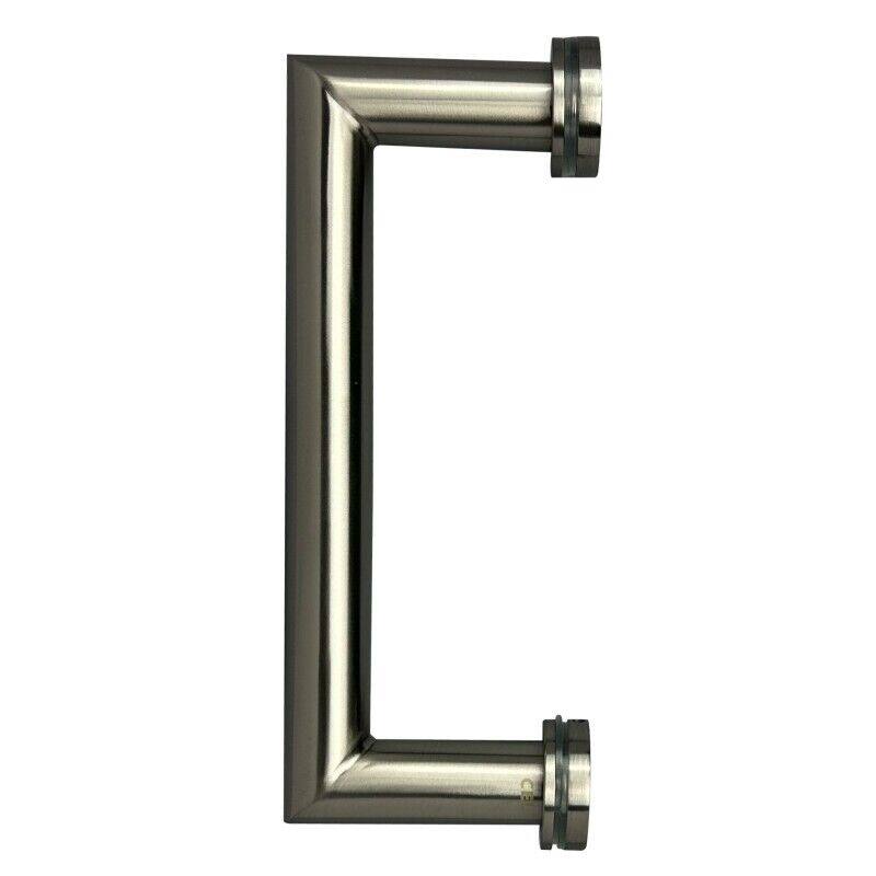 CEL 6" Mitered Corner Singled-Sided Pull Handle for Shower Door - Brushed Nickel