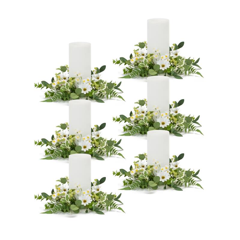 Mixed Floral Candle Ring (Set of 6) Bed Bath & Beyond 37524279