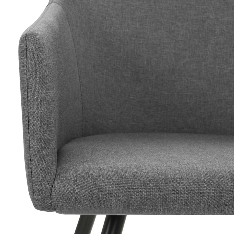 vidaXL Dining Chairs Upholstered Chair with Metal Legs for Living Room Fabric - 21.3" x 24.4" x 31.5"
