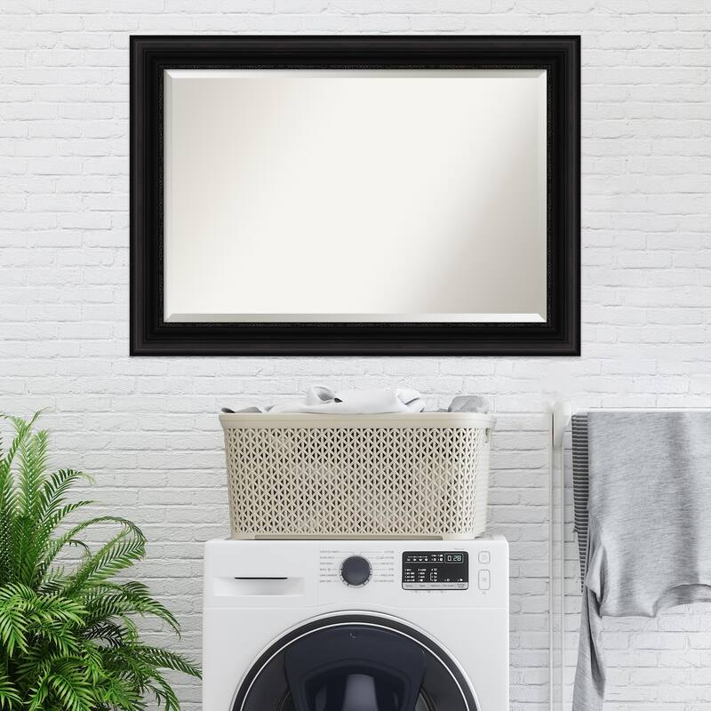 Beveled Wall Mirror - Parlor Black Frame