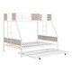 preview thumbnail 11 of 17, Twin over Full Metal Bunk Bed with Trundle 2 - Side Ladder, Full-Length Guardrail and Large Under Bed Storage